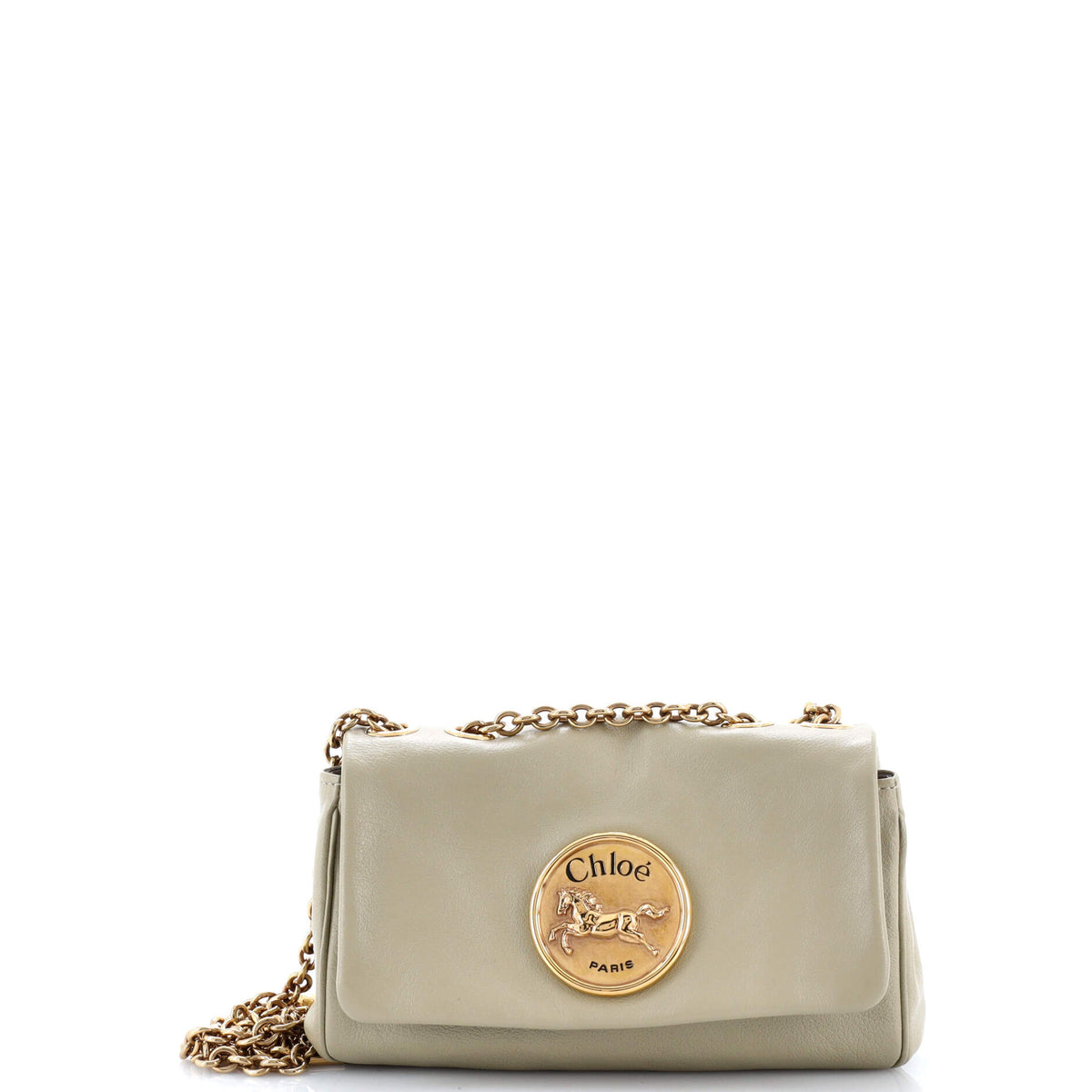 Chloe CHLOE Heritage Chain Shoulder Bag Leather Small