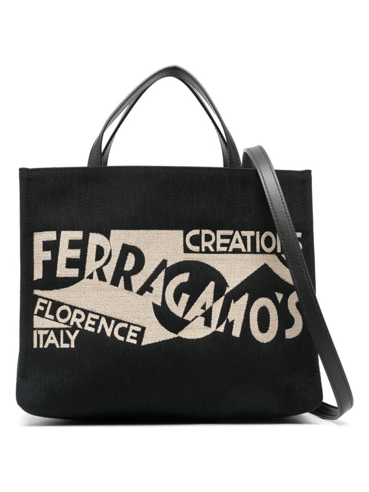 Ferragamo Women's Venna Small Tote Bag in Black | Size UNICA | 2194760776548