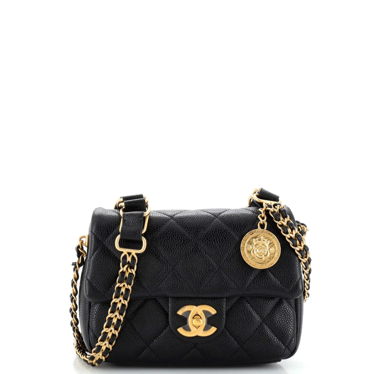 Chanel CHANEL Chain Soul Flap Bag Quilted Caviar Mini