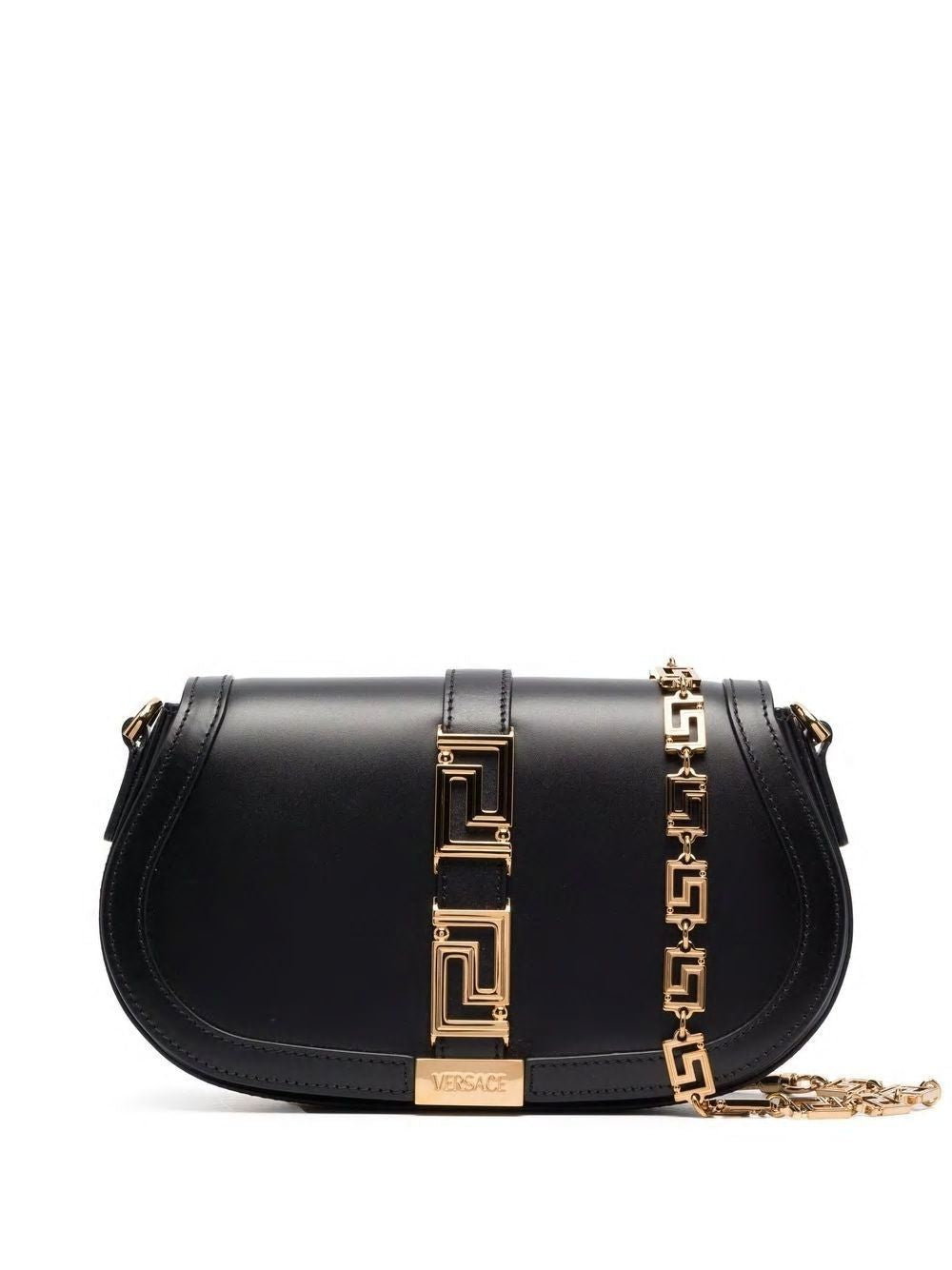Versace Women's Greca Goddess Leather Crossbody Bag in Black | 10071281A05134 Color 1B00V