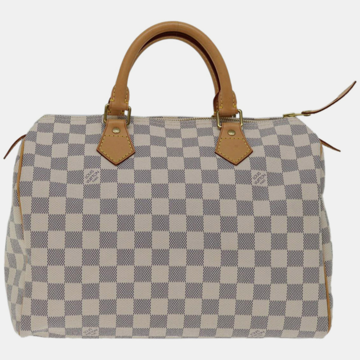 Louis Vuitton White Damier Azur Canvas Speedy 30 Satchel