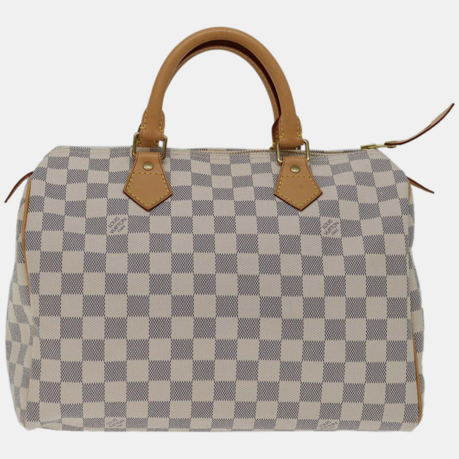 Louis Vuitton Weiße Speedy 30-Umhängetasche aus Damier Azur Canvas