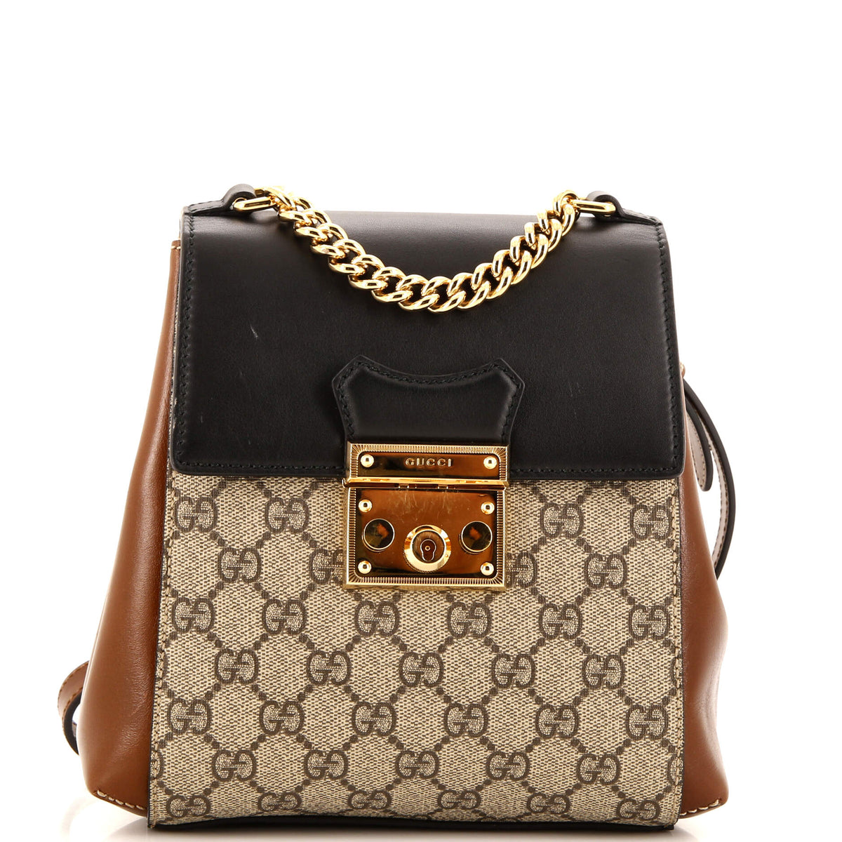 Gucci GUCCI Padlock Backpack GG Coated Canvas and Leather Mini