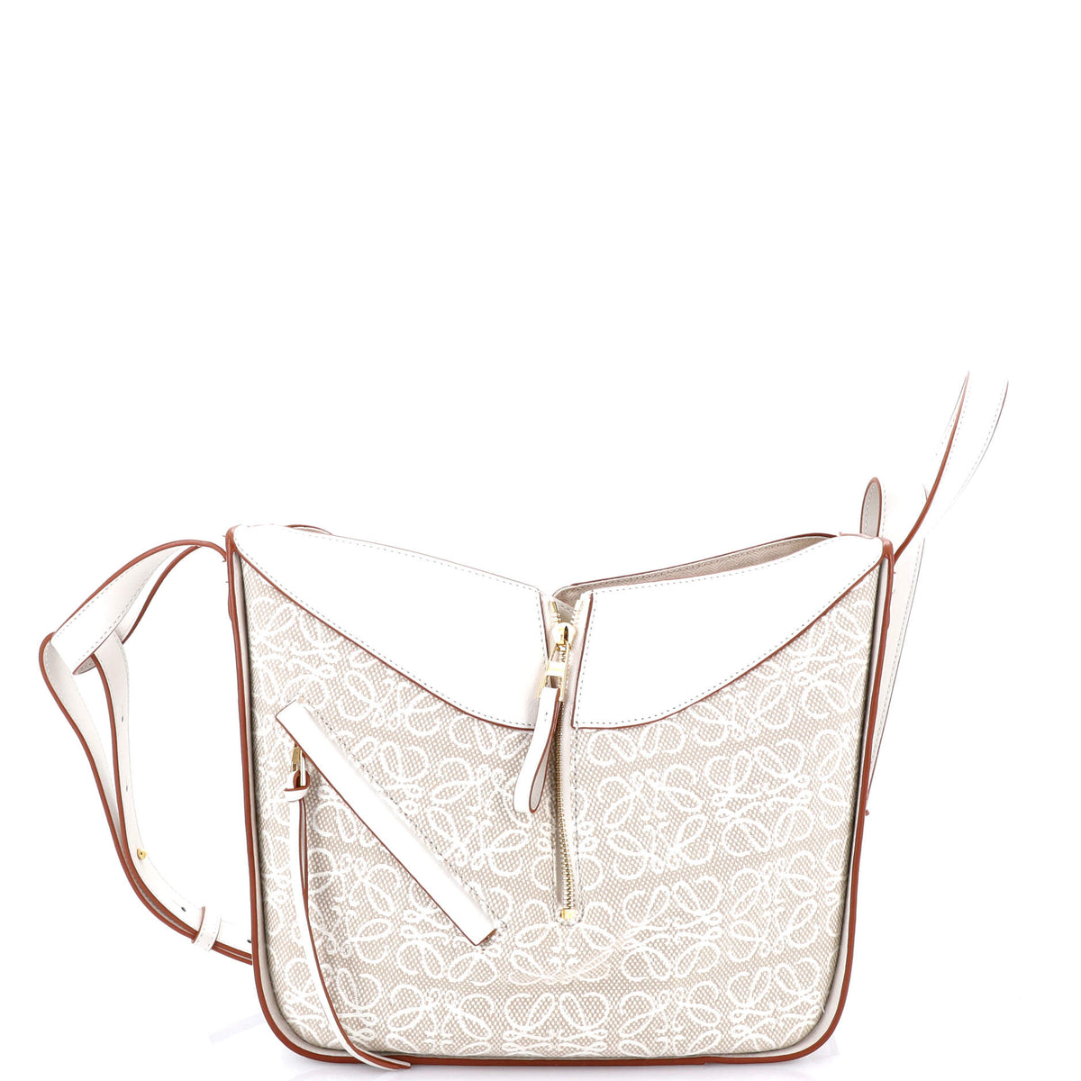 Loewe LOEWE Hammock Bag Leather and Anagram Jacquard Small