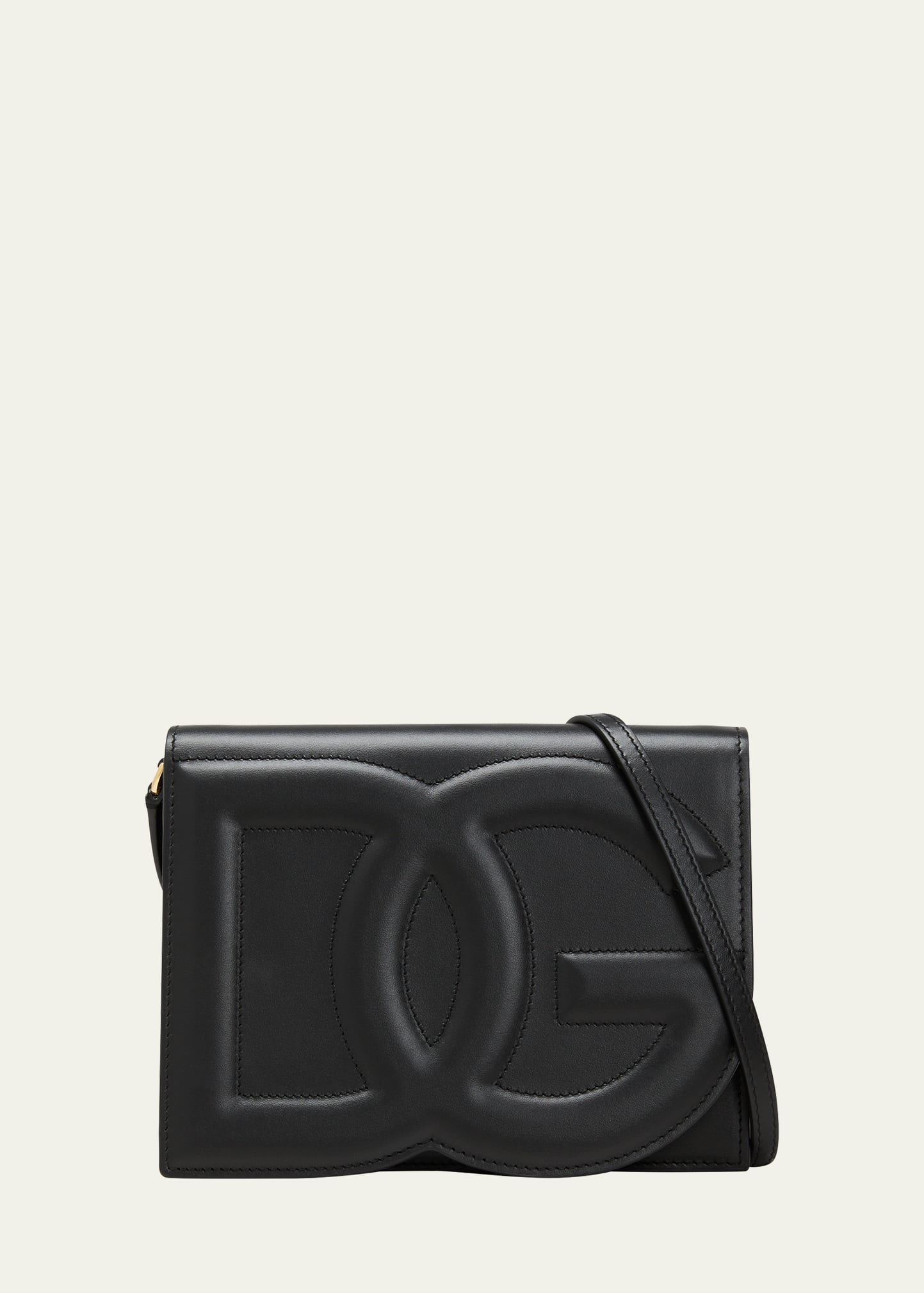 Dolce & Gabbana DG Logo Flap Leather Shoulder Bag