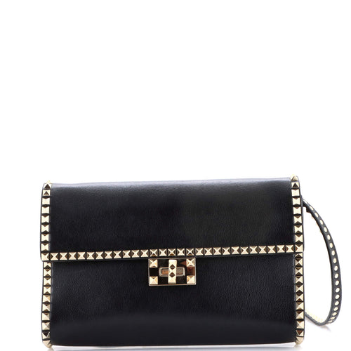 VALENTINO GARAVANI Rockstud No Limit Clutch Leather