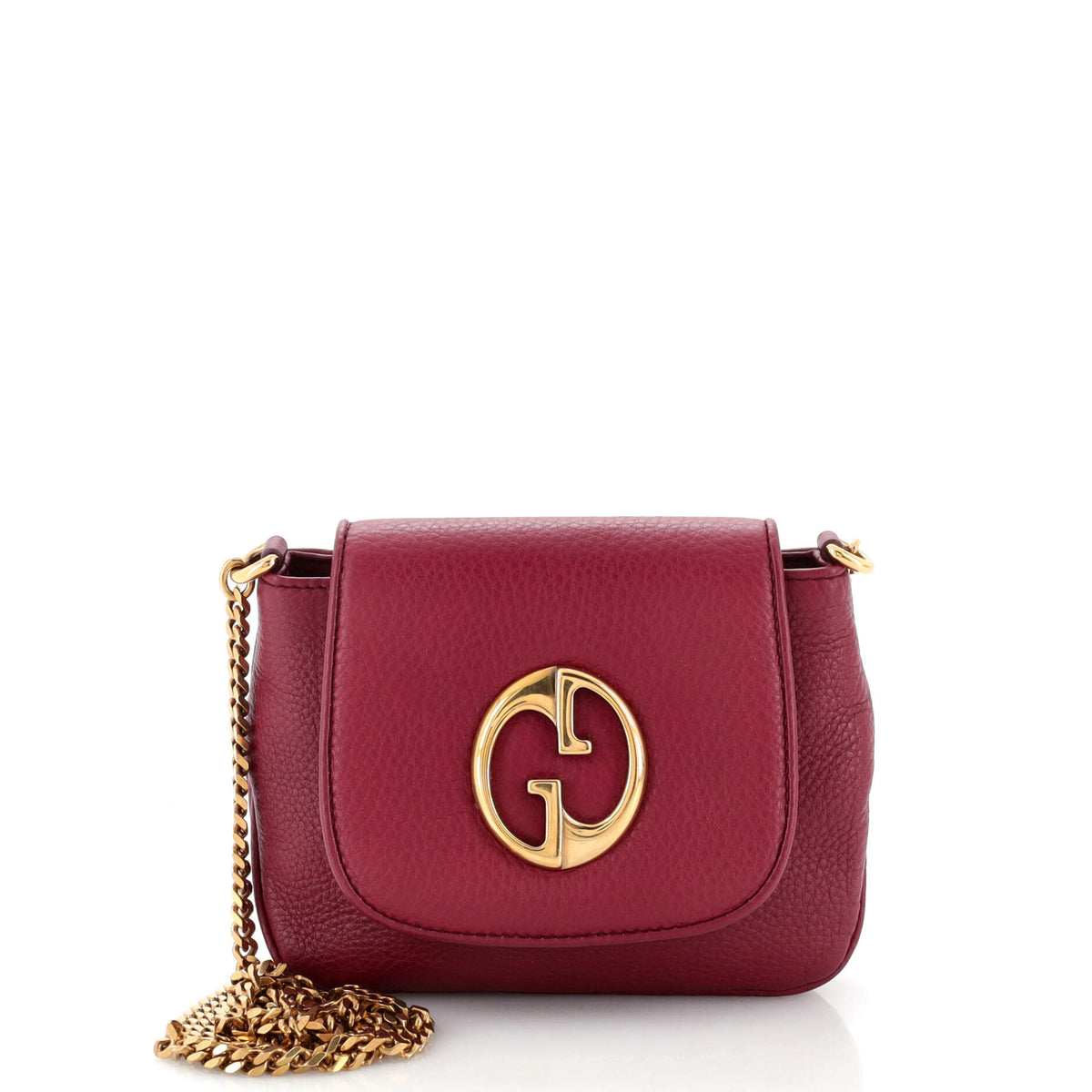 Gucci GUCCI 1973 Chain Shoulder Bag Leather Small