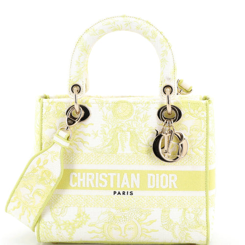 Lady D-Lite Bag Embroidered Canvas Medium