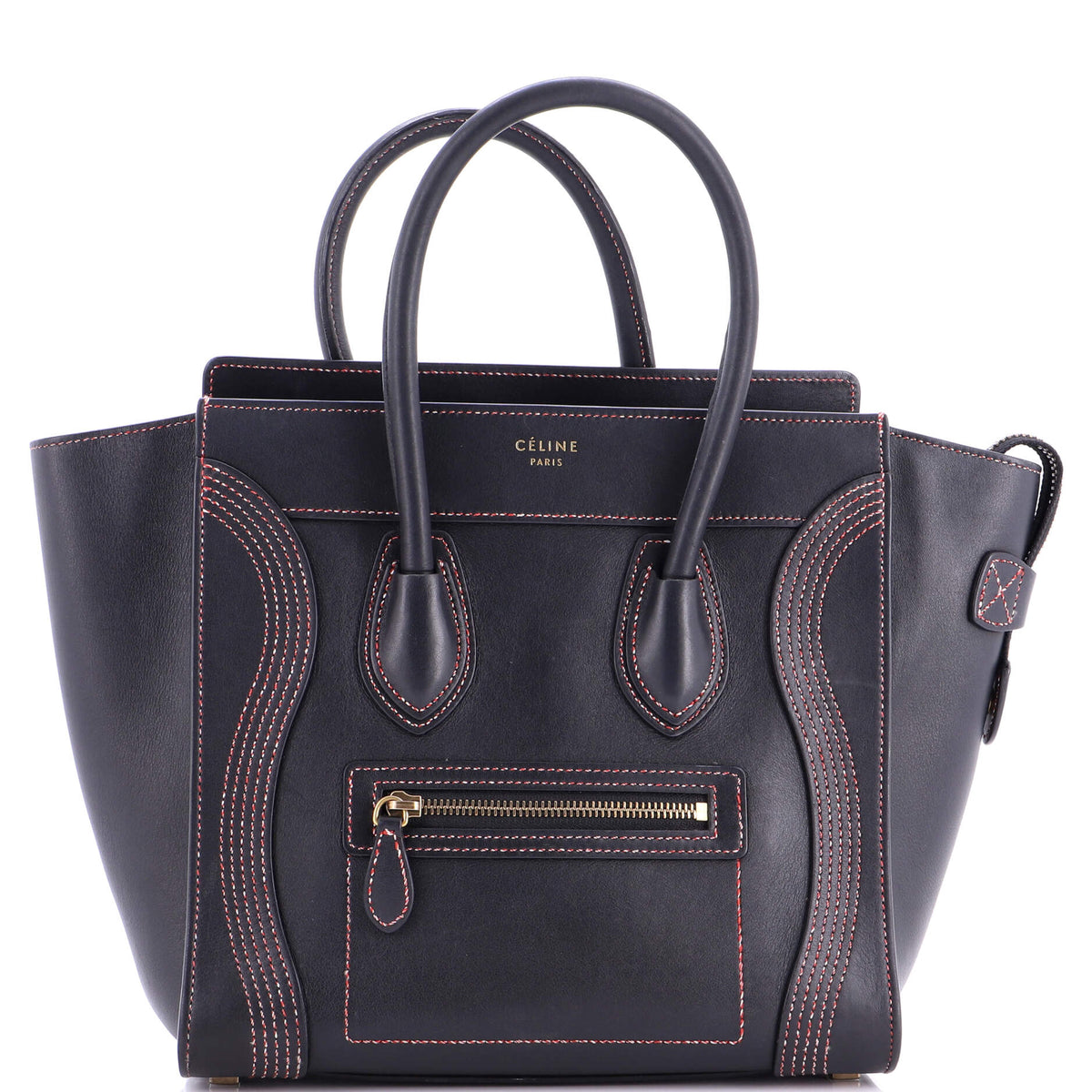 Celine CELINE Luggage Bag Smooth Leather Micro