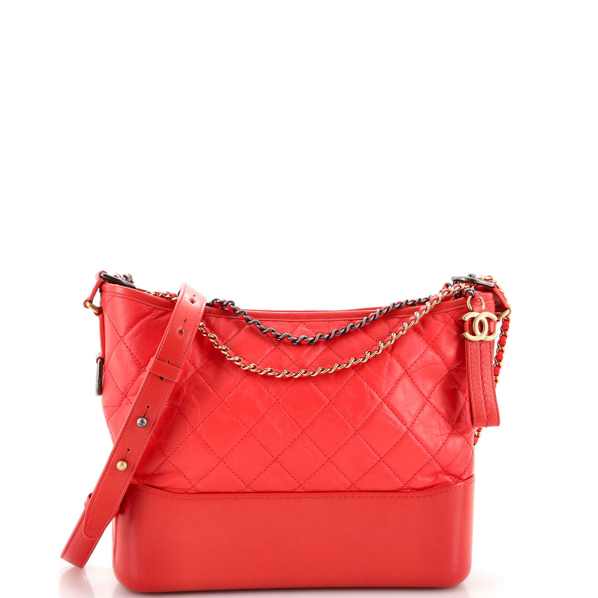 Chanel CHANEL Gabrielle Hobo Quilted Aged Calfskin Medium