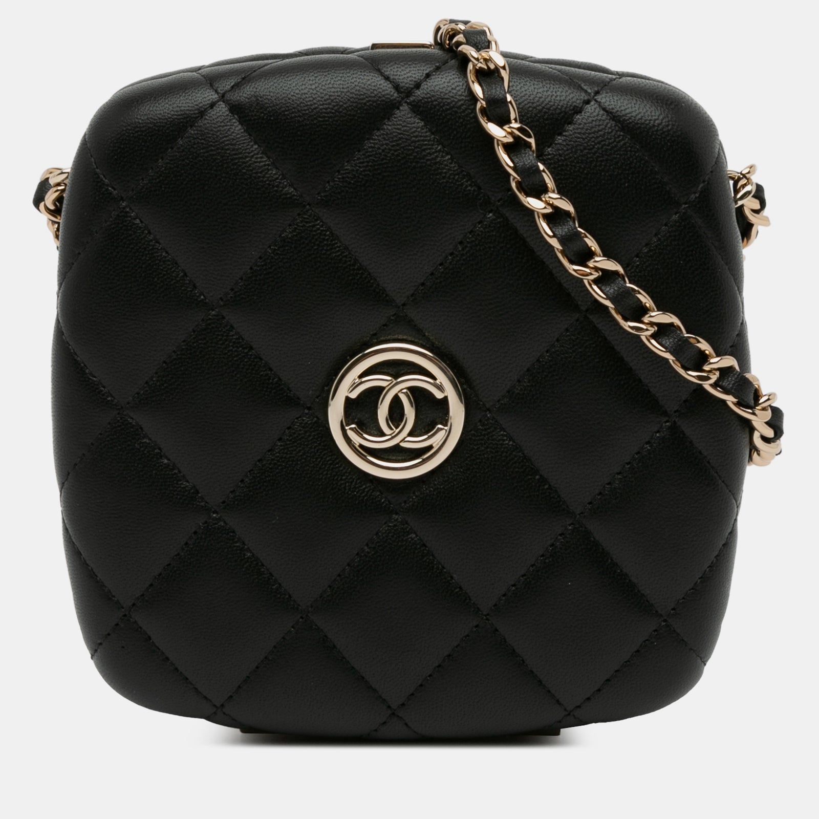 Chanel Quilted Lambskin Compact Vanity Case