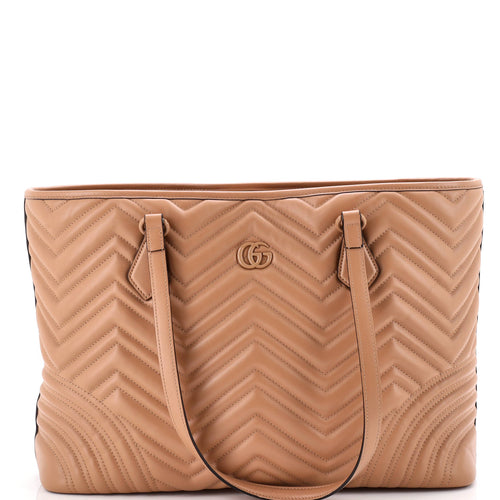 GUCCI Monochrome GG Marmont Tote Matelasse Leather Large