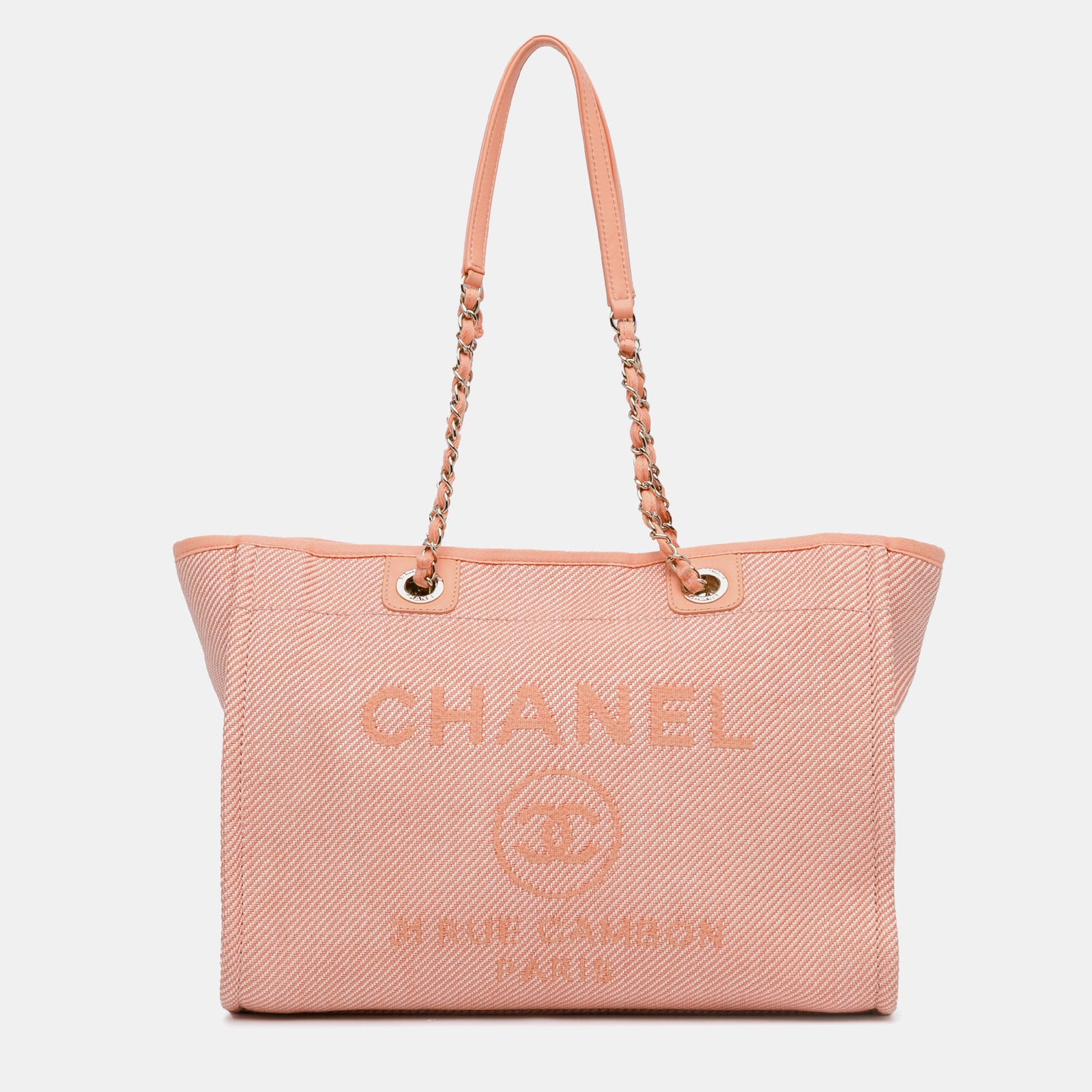 Chanel Petit sac cabas Deauville en toile