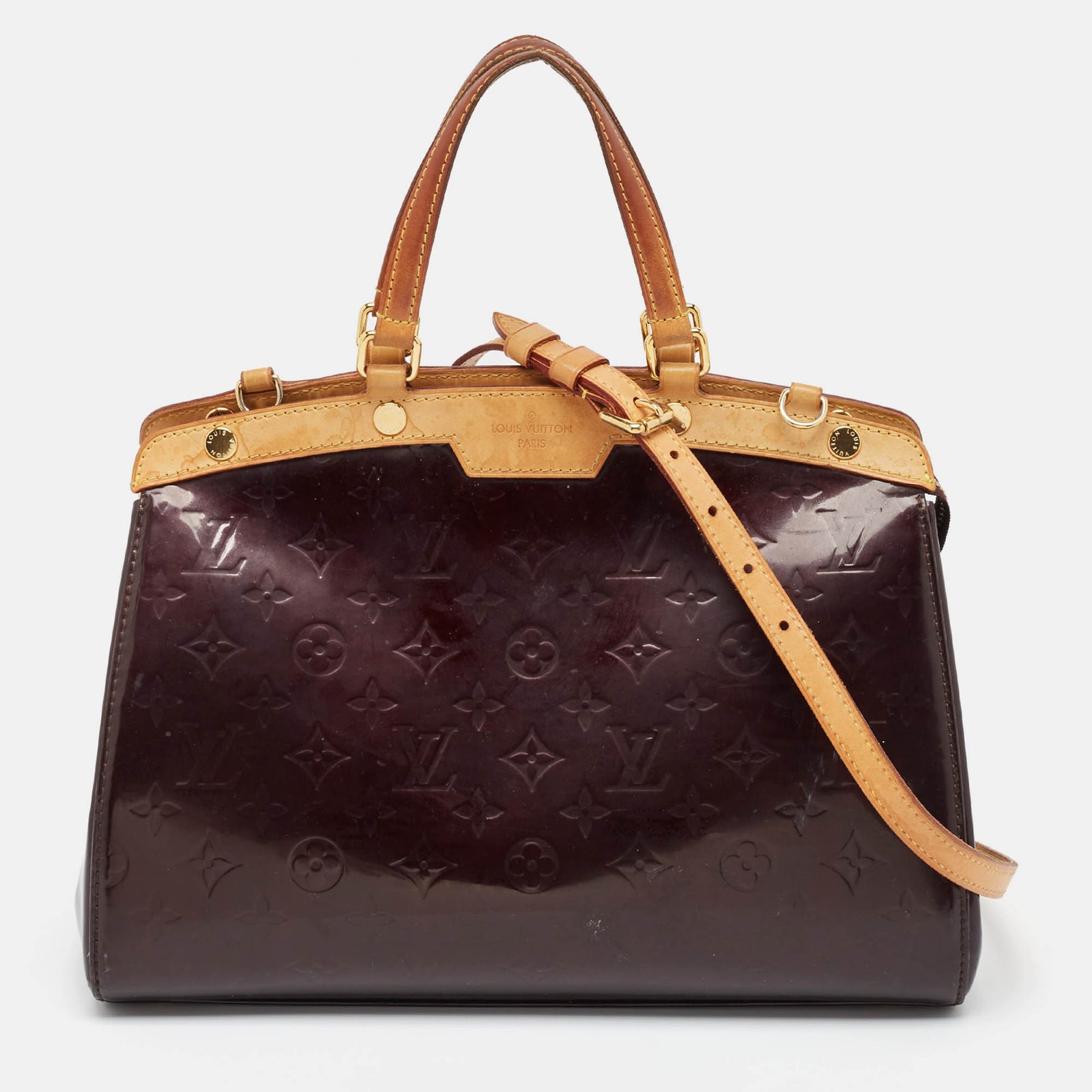 Louis Vuitton Amarante-Monogramm-Vernis-Brea-MM-Tasche