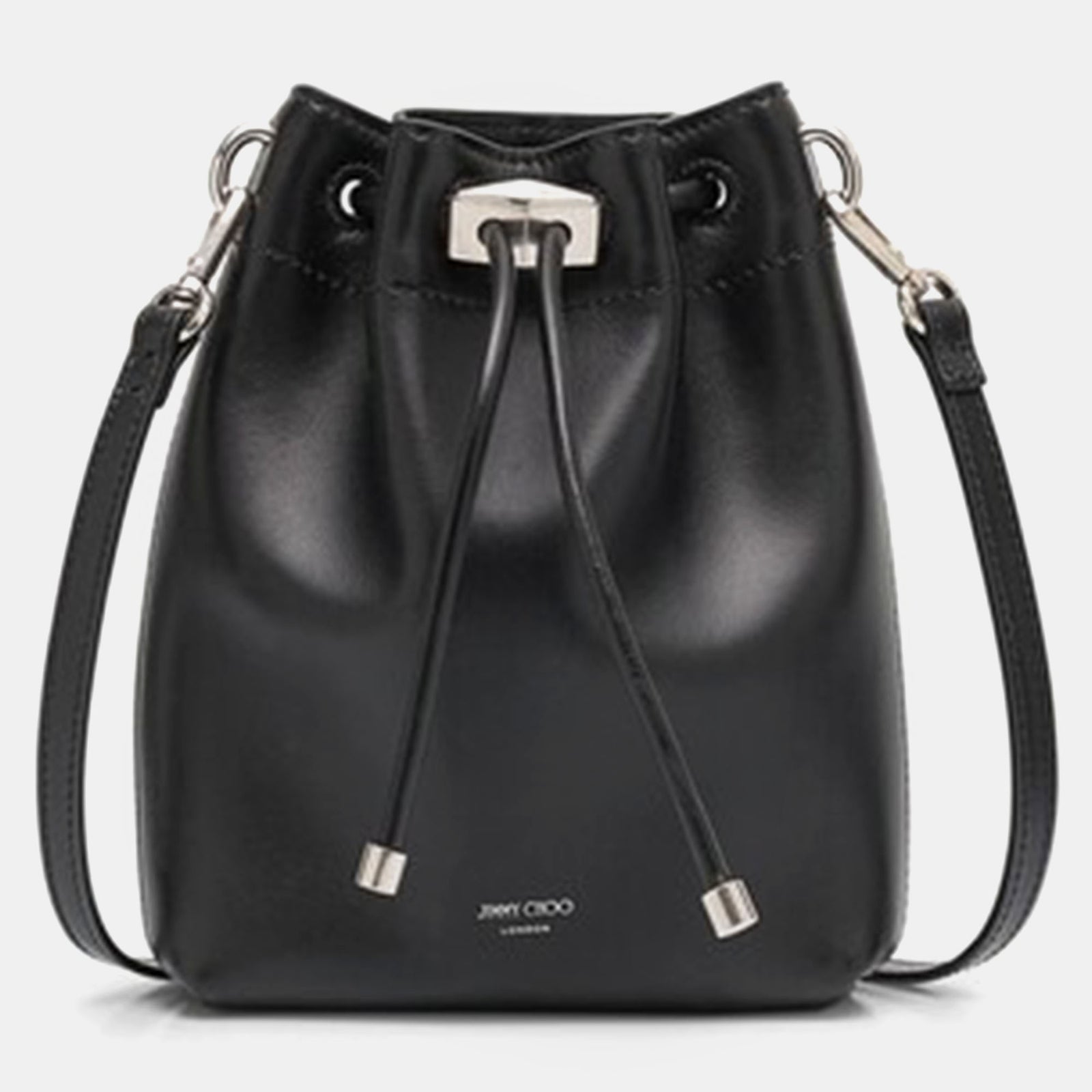 Dolce & Gabbana Petit sac seau en cuir noir avec cordon de serrage