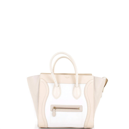 CELINE Tricolor Luggage Bag Leather Mini