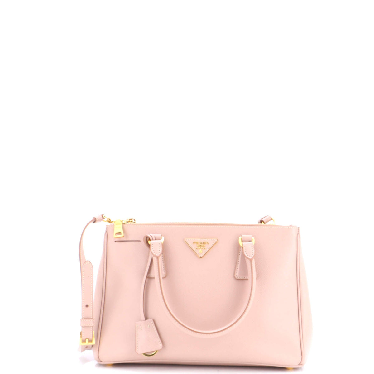 Prada PRADA Double Zip Lux Tote Saffiano Leather Small