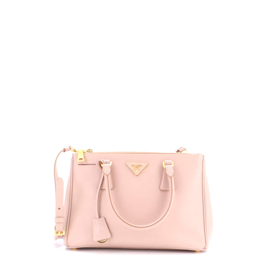 PRADA Double Zip Lux Tote Saffiano Leather Small