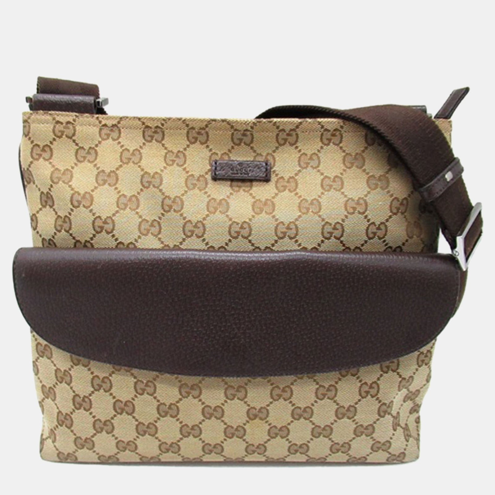 Gucci Sac à bandoulière en toile marron GG