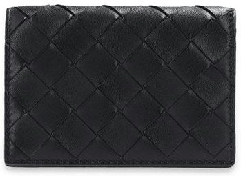 Women's Woven Business Card Case in Black | Size UNICA | 667141VCPP3