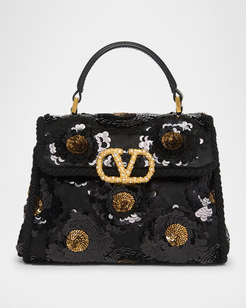 VSling Mini Sequin-Embellished Top-Handle Bag