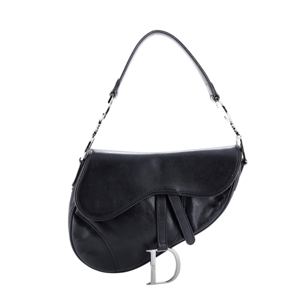 Christian Dior Vintage Saddle Bag Leather Medium