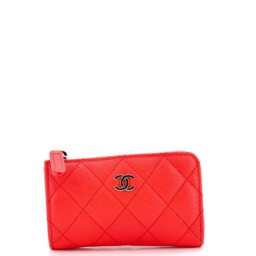 CHANEL Key Pouch Quilted Caviar