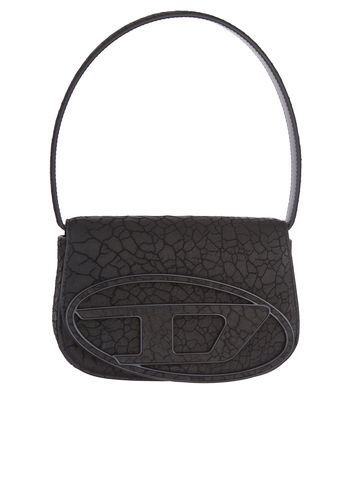 Diesel Women's 1Dr Cracked Leather Bag in Black | Size UNICA | IX08396PS919T8013 Color Black
