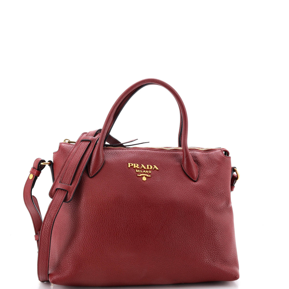Prada PRADA Dual Strap Zip Tote Vitello Daino Medium