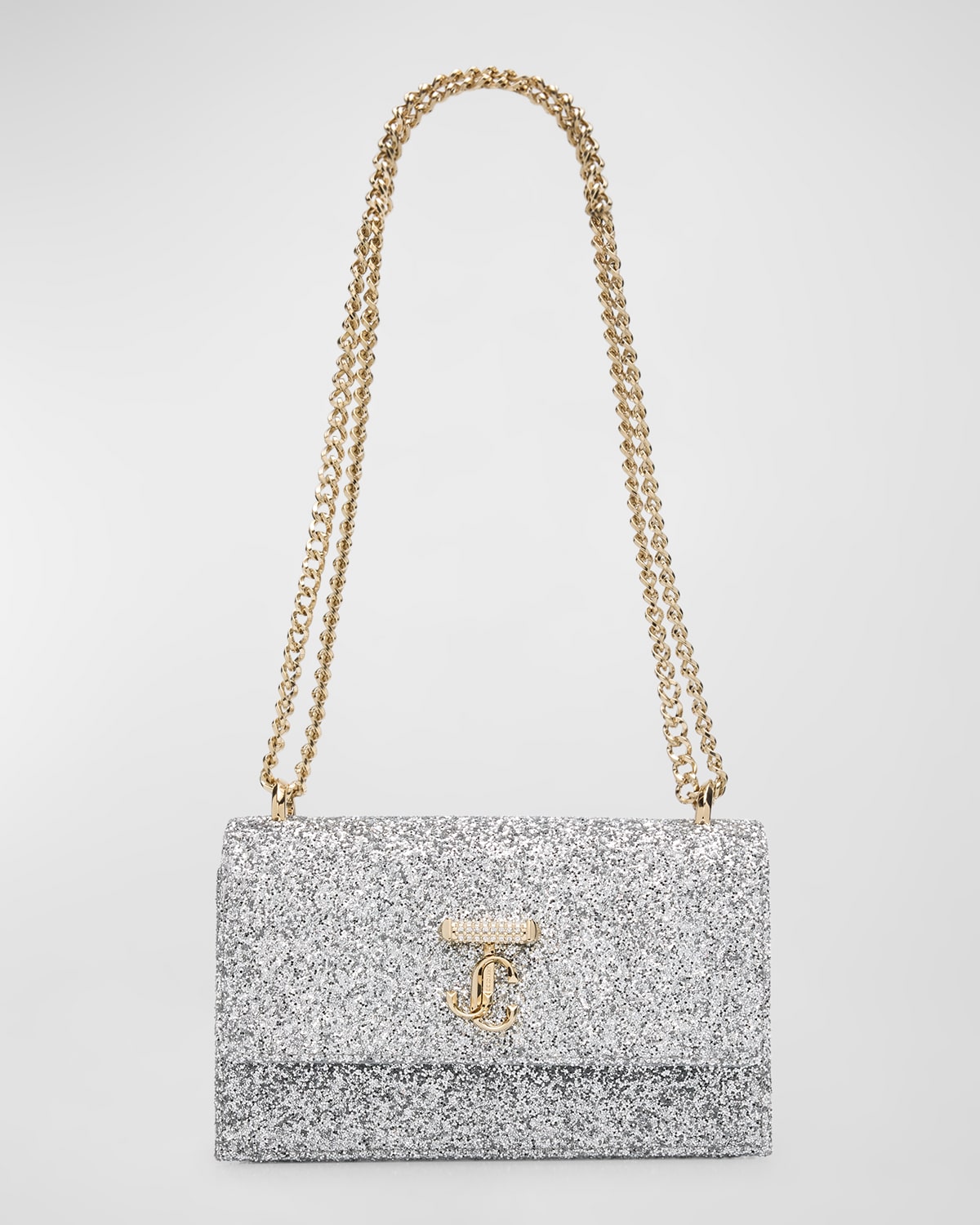 Jimmy Choo Bohemia Flap Glitter Chain Shoulder Bag