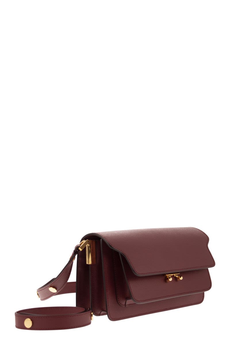 Marni Women's Trunk - Leather Bag in Bordeaux | SBMP0121U0LV520