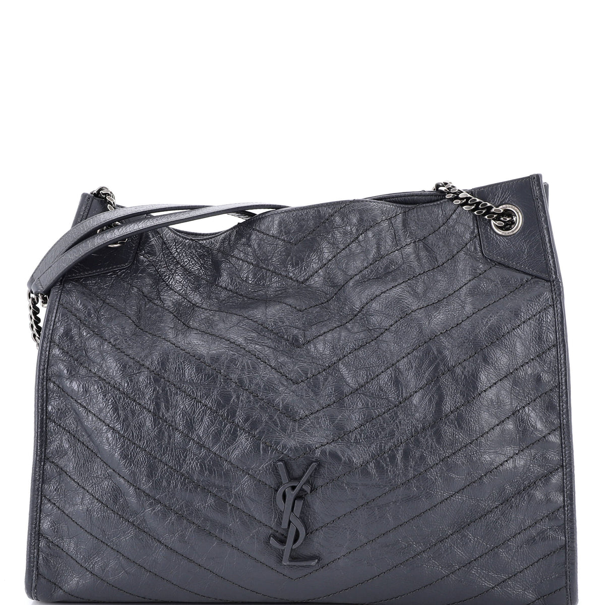 Saint Laurent Niki Shopping Tote Matelasse Chevron Leather Large