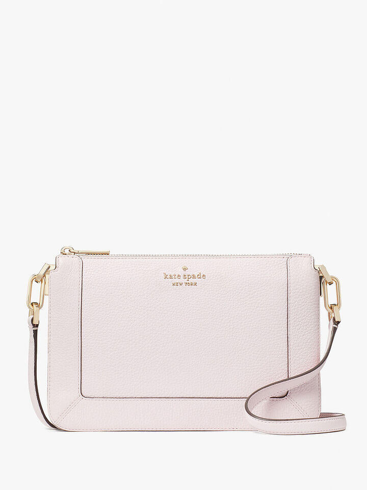 Kate Spade Au Lena Pebbled Leather Double Compartment Crossbody