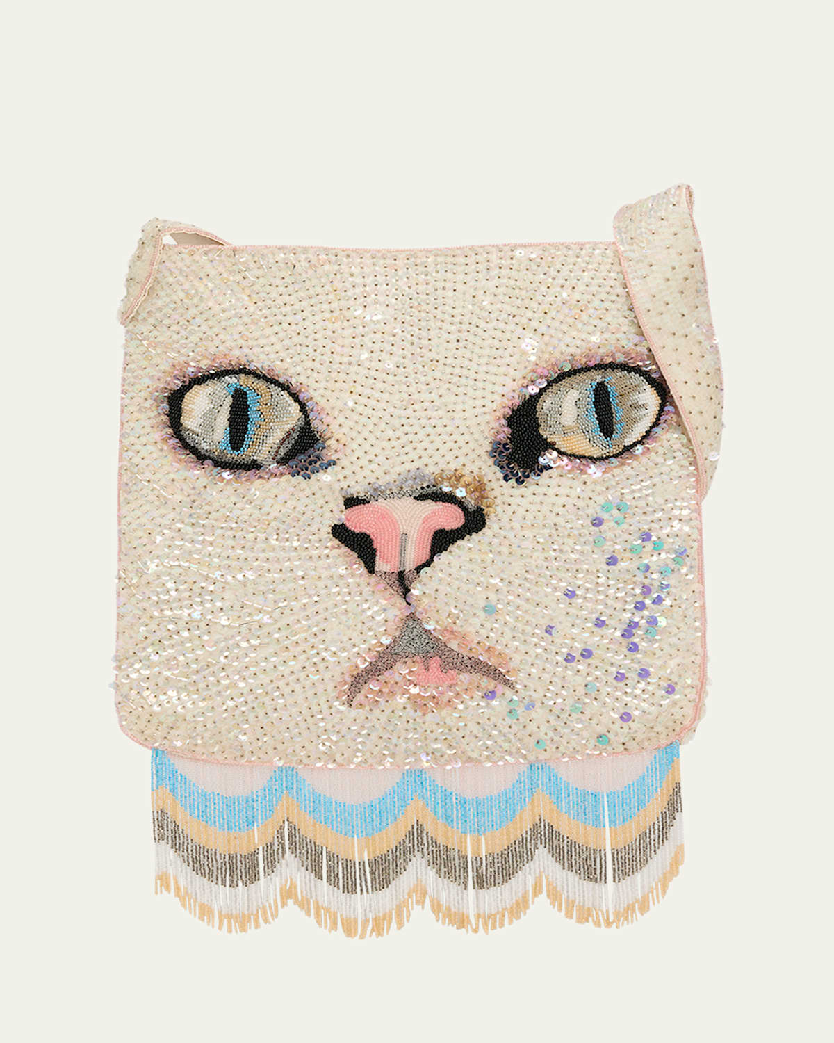 Valentino Le Chat De La Maison Beaded Cat Crossbody Bag