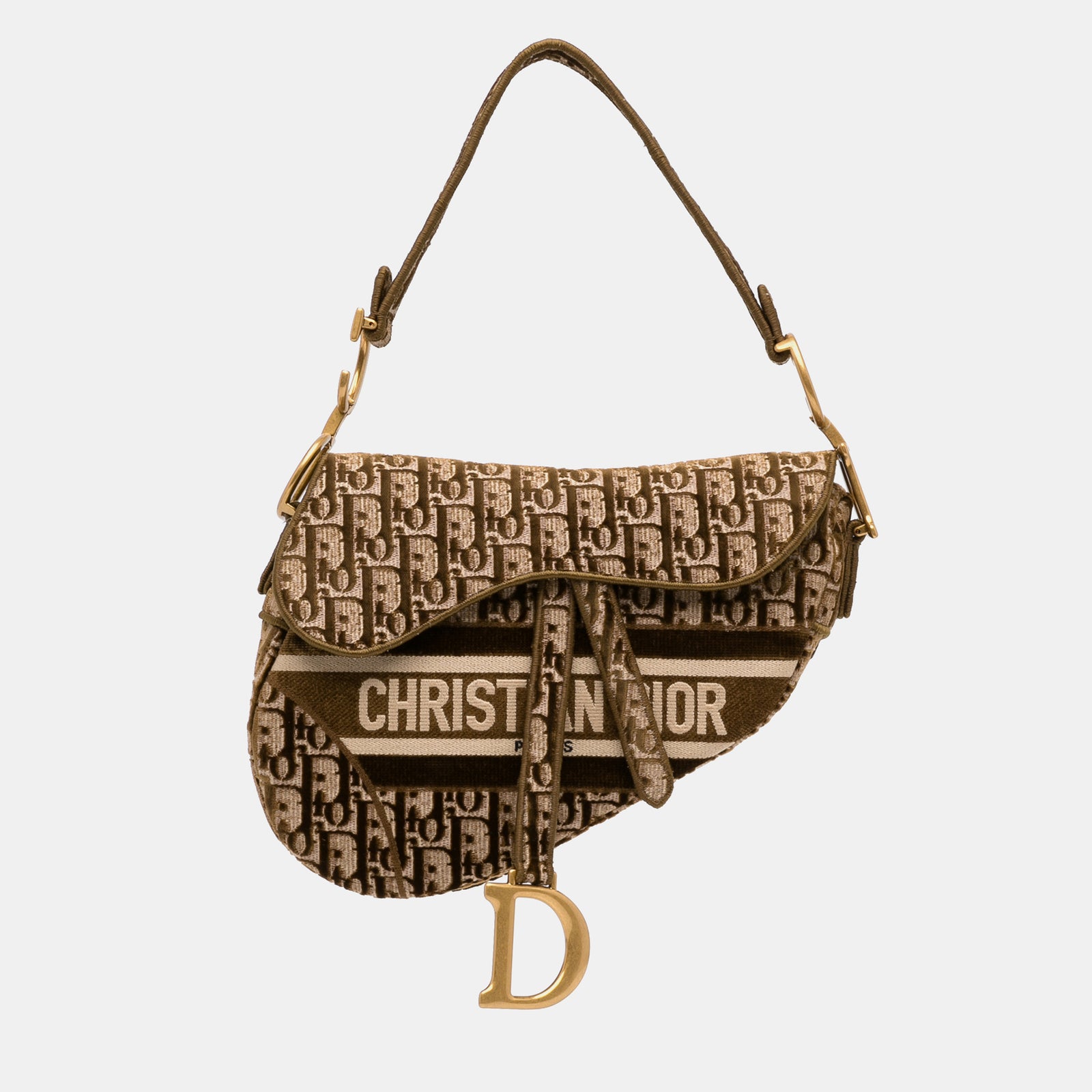 Dior Velvet Oblique Saddle Bag