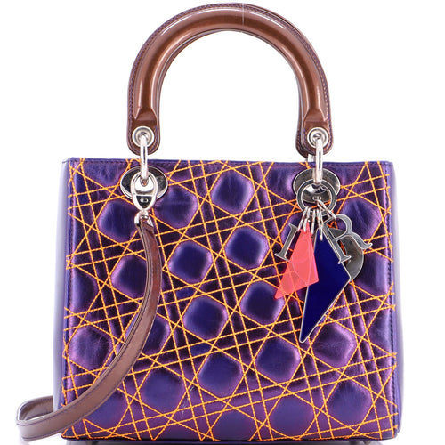 Lady Dior Bag Anselm Reyle Cannage Quilt Leather Medium