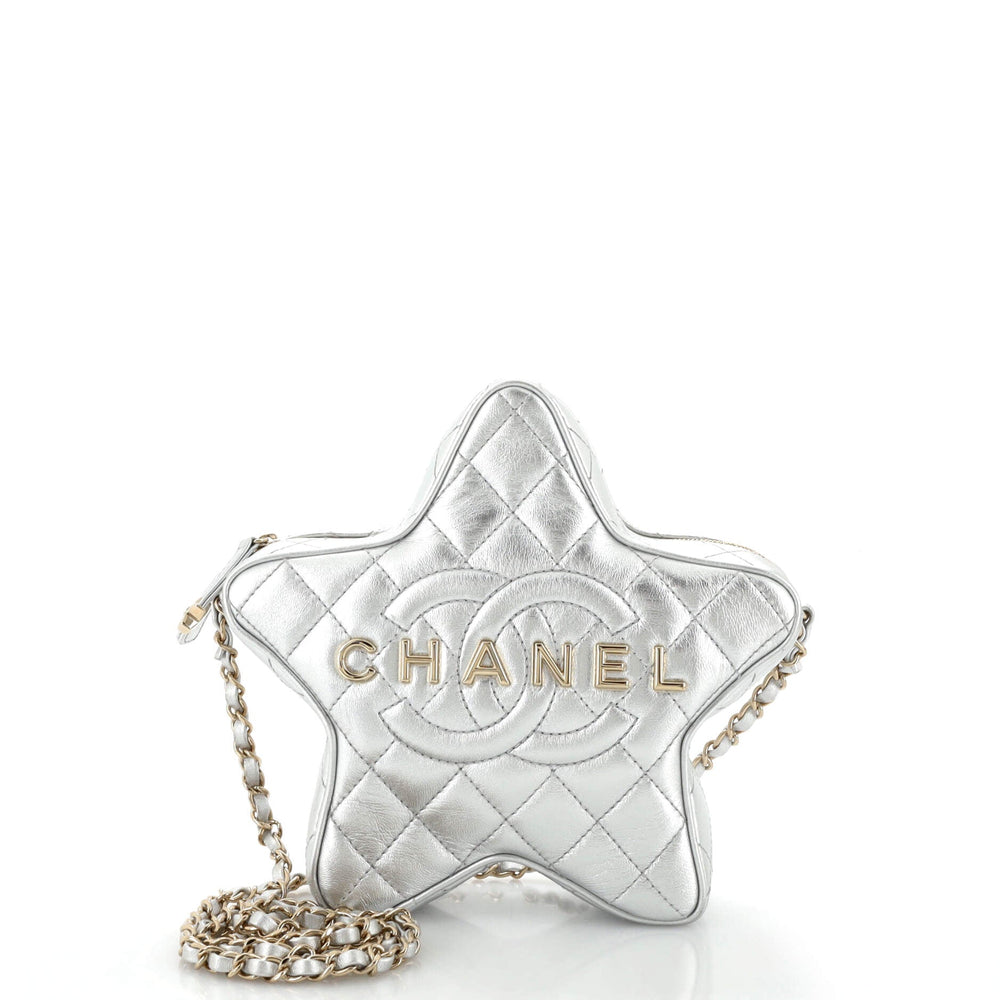 CHANEL CC Walk of Fame Star Bag Quilted Metallic Lambskin