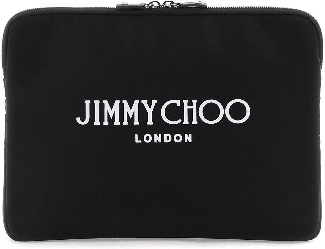 Jimmy Choo Men's Lettering Logo Pouch in Black | ADLERDNH