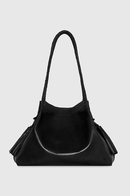 Tassel Tote Bag In Black