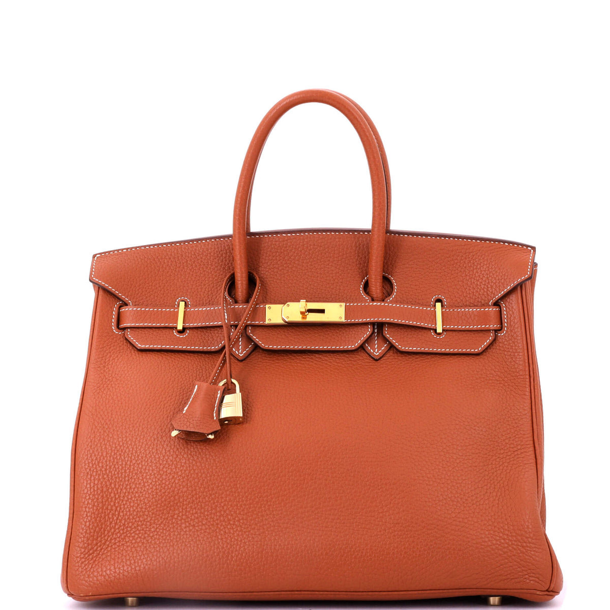 Herm?s Birkin Handbag Etrusque Clemence with Gold Hardware 35