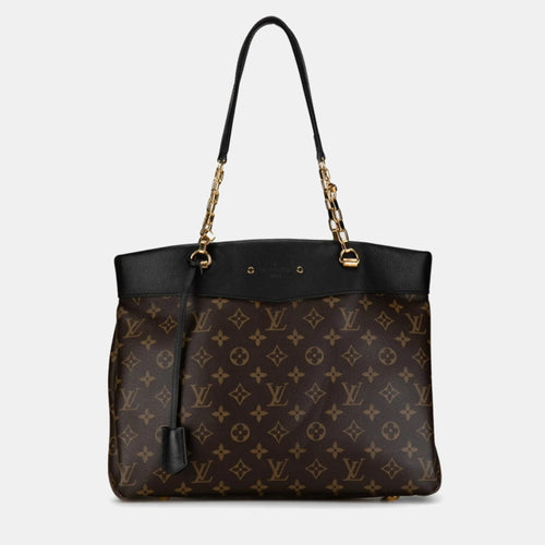 Brown Monogram Canvas Pallas Shopper Tote Bag