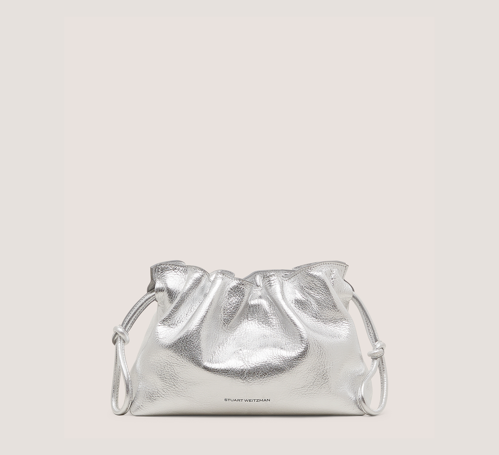 Stuart Weitzman Mia Mini Bag Handtaschen, Silber Metallic Leder, Größe: U Keine Dimension