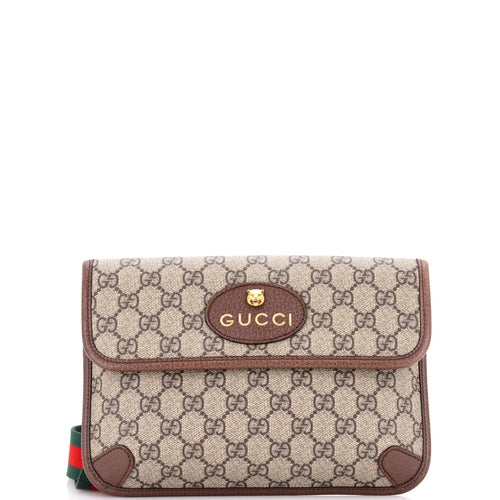 GUCCI Neo Vintage Flap Belt Bag GG Coated Canvas