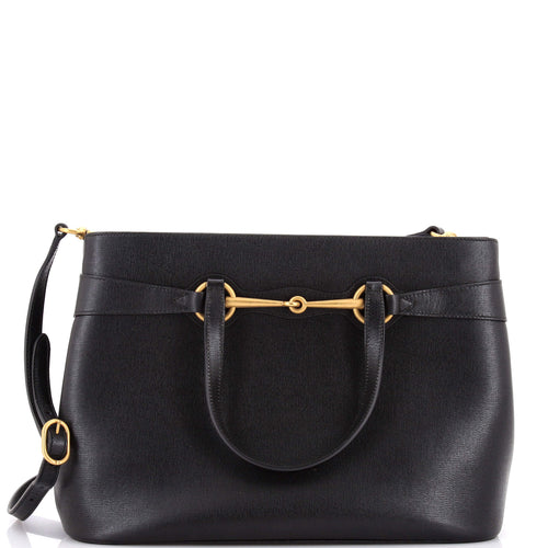GUCCI Bright Bit Convertible Tote Leather Medium