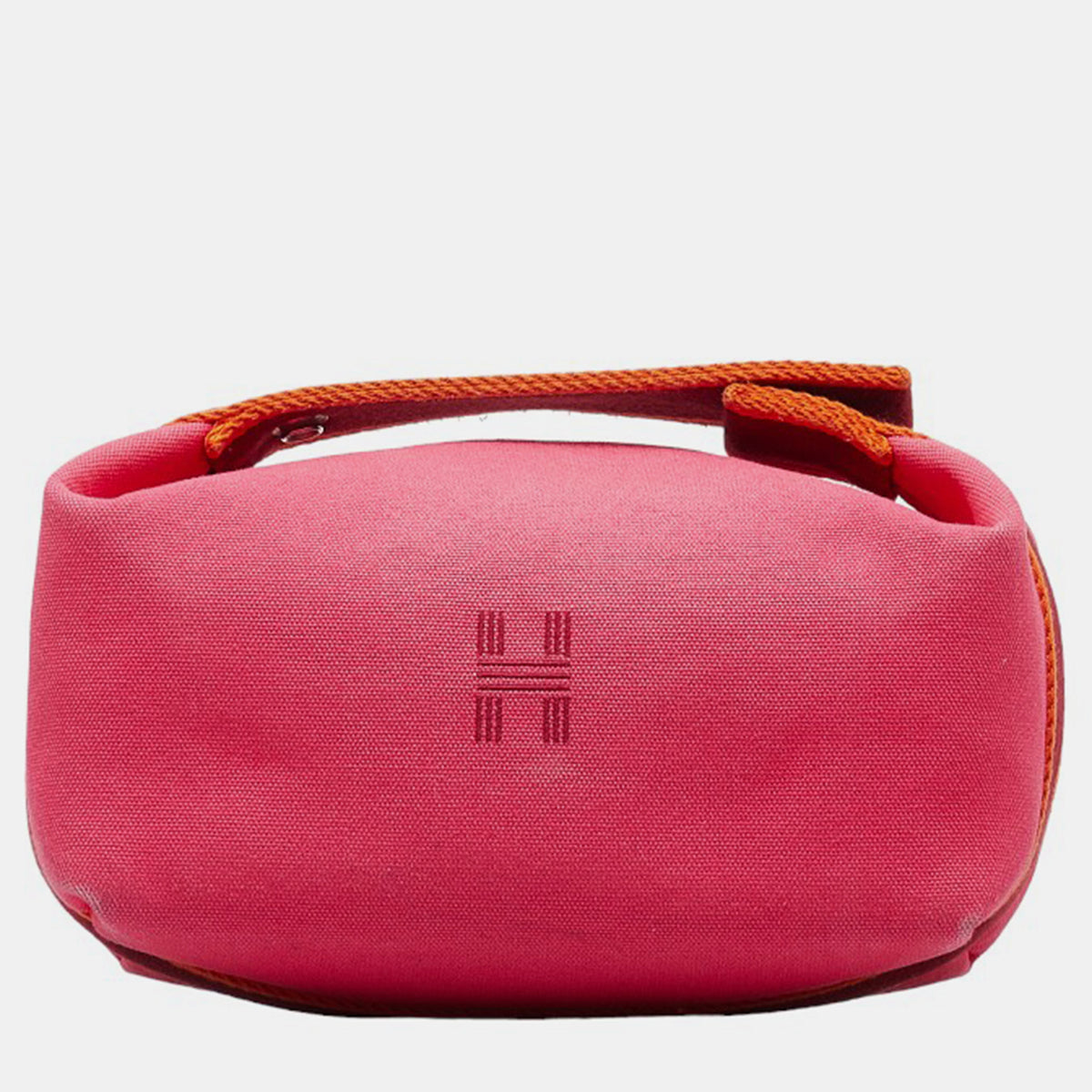 Hermès Pink Canvas Toile Bride-A-Brac Travel Case PM clutch