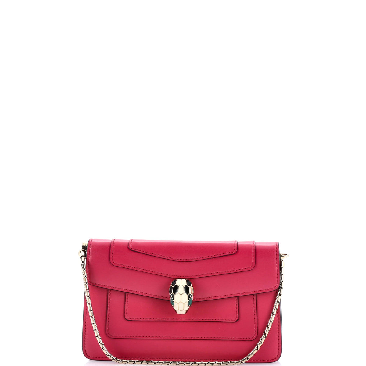 Bvlgari BVLGARI Serpenti Forever Chain Clutch Leather Mini