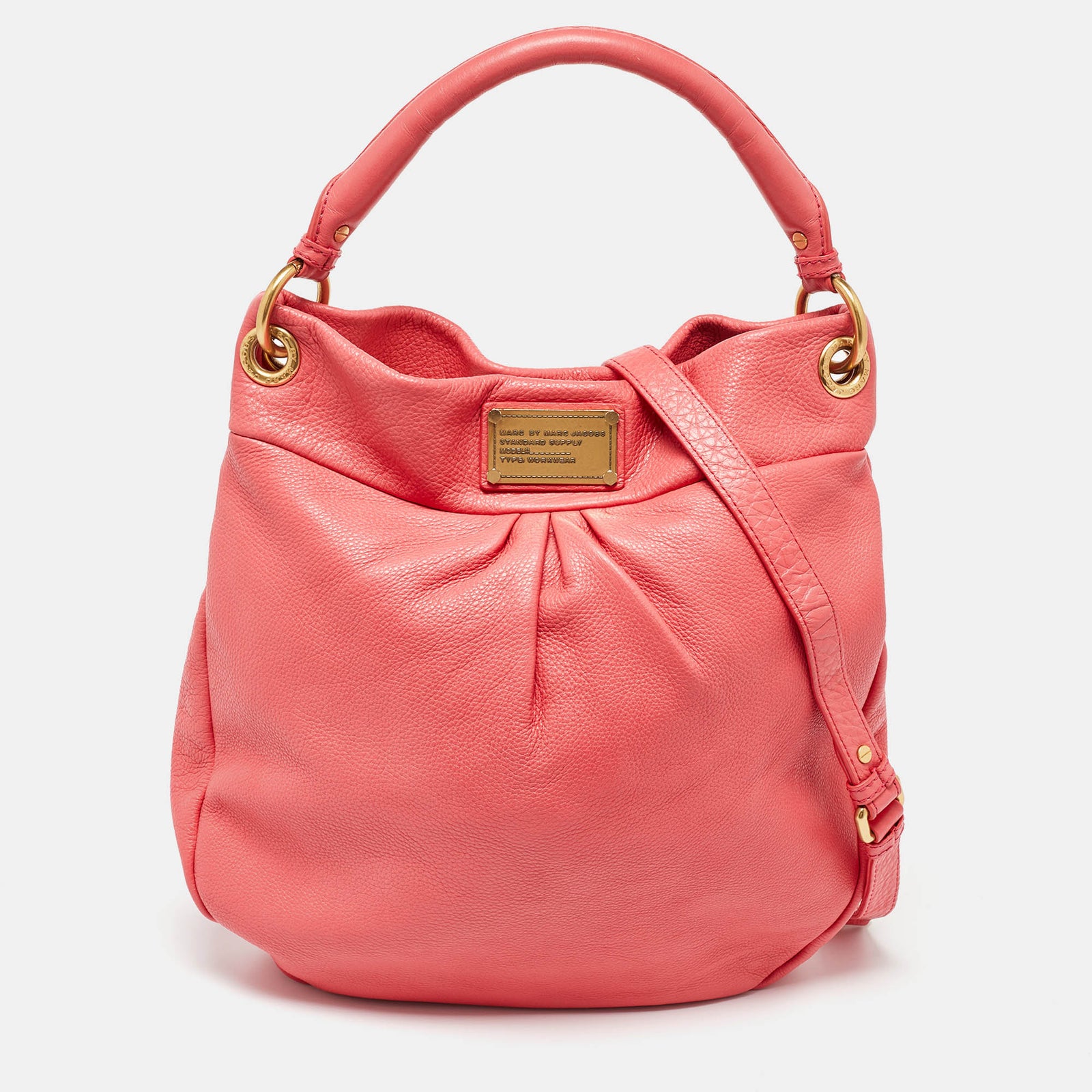 Marc By Marc Jacobs Coral Orange Leather Classic Q Hillier Hobo