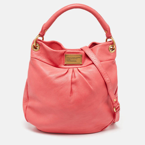 Coral Orange Leather Classic Q Hillier Hobo