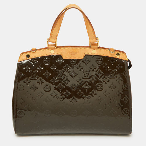 Vert Bronze Monogram Vernis Brea GM Bag
