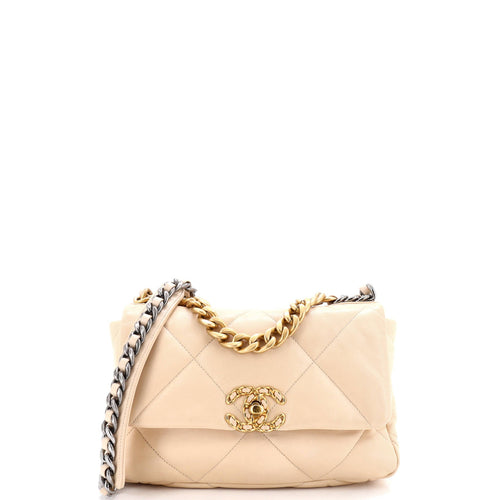 CHANEL 19 Flap Bag Quilted Leather Medium